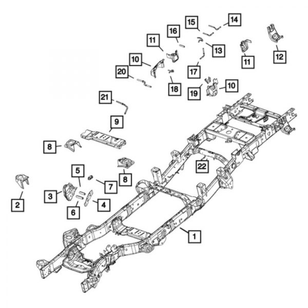Mopar® 68461444AB Chassis Frame Assembly
