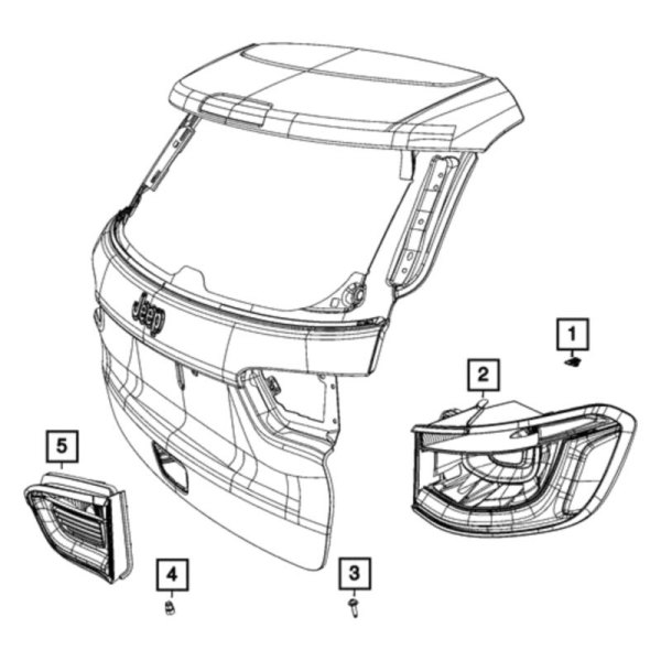 Mopar® - Back Up Light Assembly