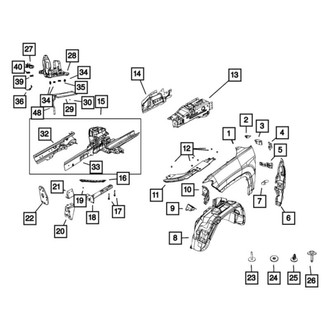 Jeep OE - Front Right Lower Fender Filler Panel