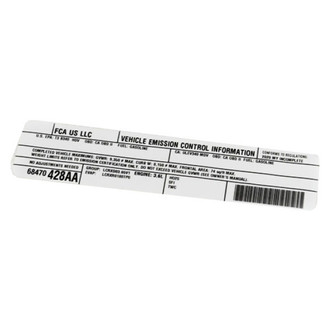 Mopar® - Vehicle Emission Control Information Label
