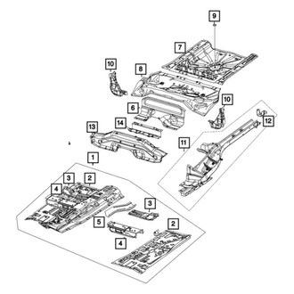 Alfa Romeo OE - Center Floor Pan Crossmember