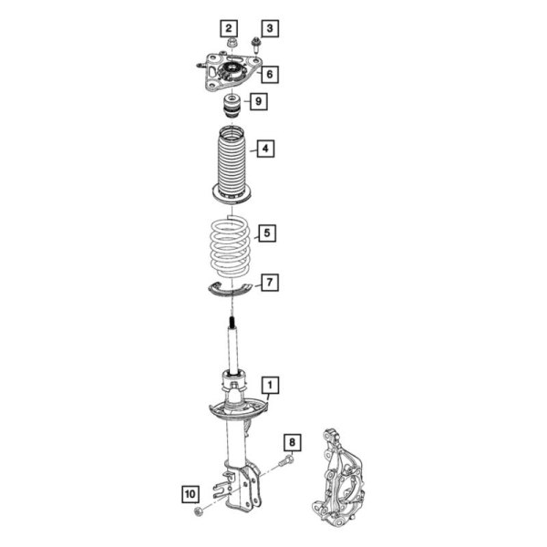 Mopar® - Rear Shock Absorber Dust Shield