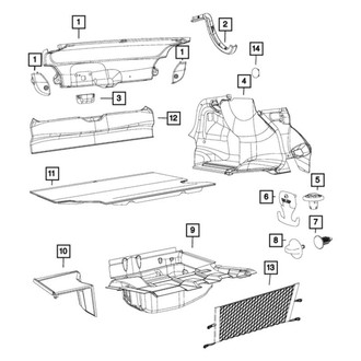 Dodge OE - Rear Left Trunk Trim Panel