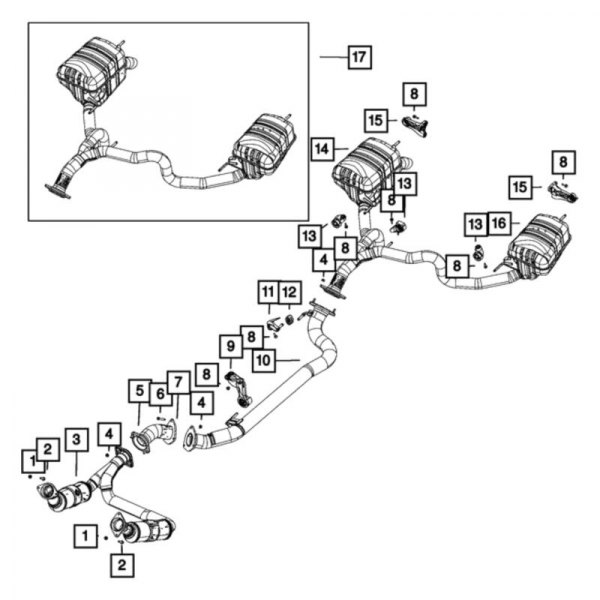 Mopar® - Exhaust Isolator And Bracket