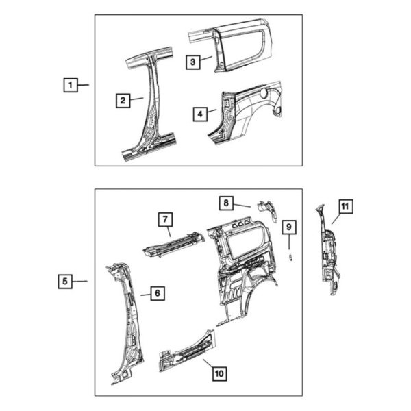 Mopar® - Body Side Aperture Inner Panel