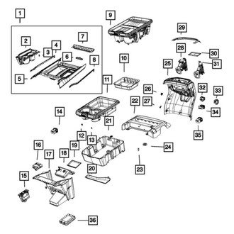 Ram OE - Front Console Trim Panel