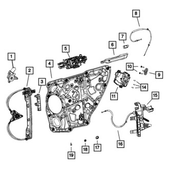 Jeep OE - Rear Left Window Regulator Guide