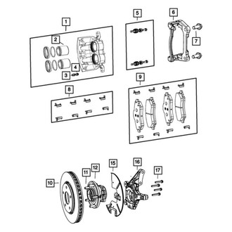 Jeep OE - Front Disc Brake Pad Set