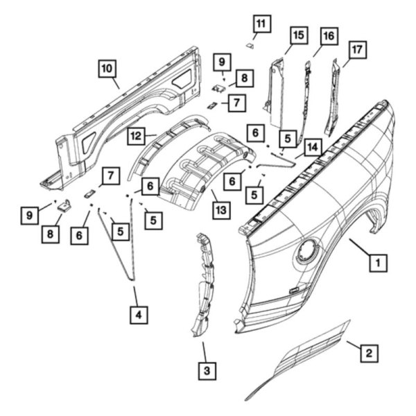 Mopar® - Box Side Inner Panel