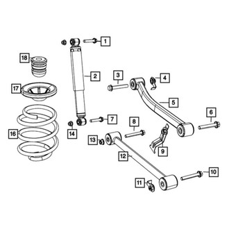 Mopar® - Rear Driver or Passenger Side Shock Absorber Kit