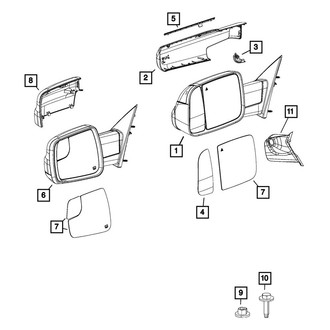 Mopar® - Passenger Side Camera Cover