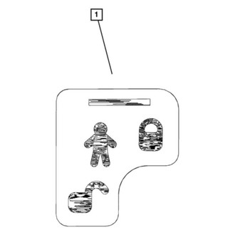 Jeep OE - Left Child Lock Label