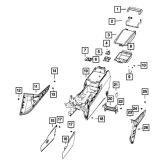 Mopar® - Front Console Latch Cover