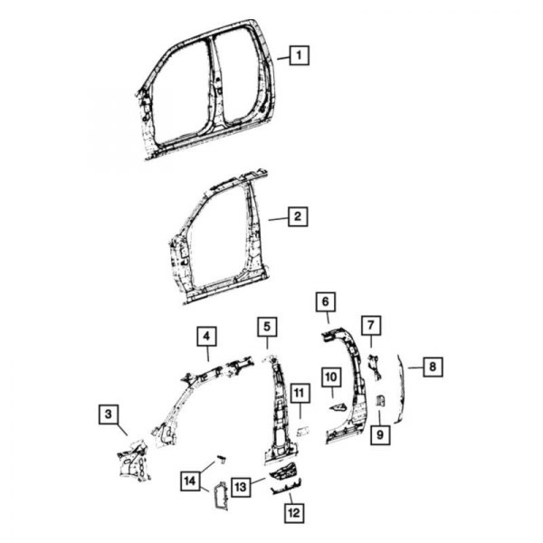 Mopar® - C Pillar Inner Panel