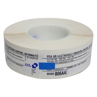 Mopar® - Vehicle Emission Control Information Label