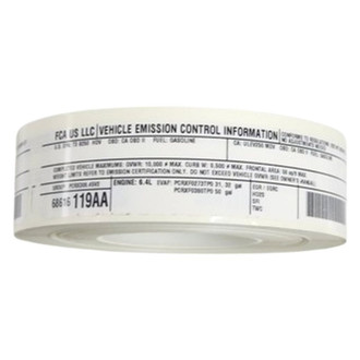 Mopar® - Vehicle Emission Control Information Label