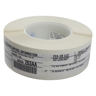 Mopar® - Vehicle Emission Control Information Label