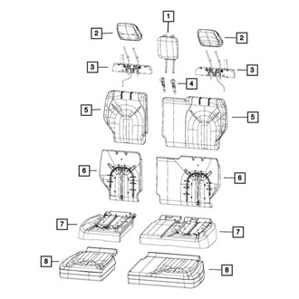 Chrysler OE - Rear Right Seat Cover