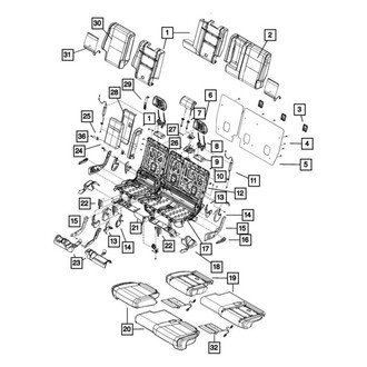 Jeep OE - Rear Left Seat Cover