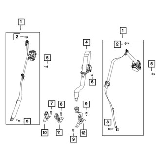 Mopar® - Rear Right Seat Belt Lap & Shoulder Belt