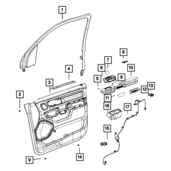 Mopar® - Front Door Armrest