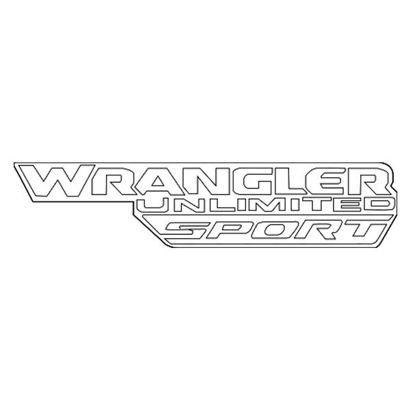 Mopar® - "Wrangler Unlimited Sport" Silver Front Fender Emblem