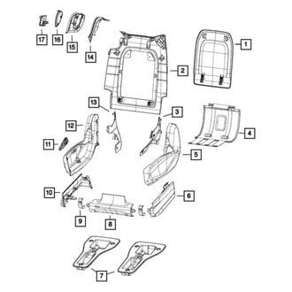 Mopar® - Center Lower Rear Seat Back Panel