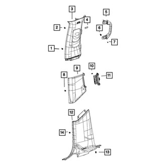 Mopar® - B Pillar Upper Molding