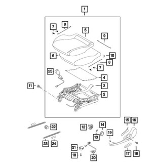 Mopar® - Front Driver Side Seat Height Adjuster Knob