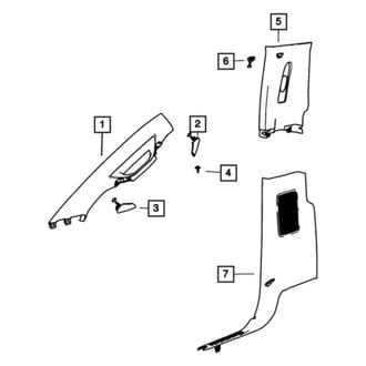 Ram OE - Right Lower Door Pillar Post Trim Set