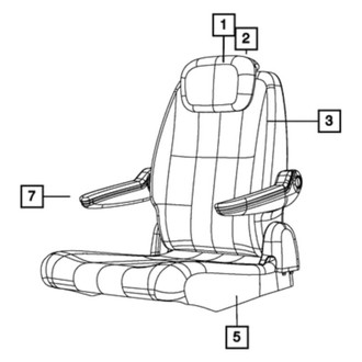 Dodge OE - Center Seat Back Cushion Cover