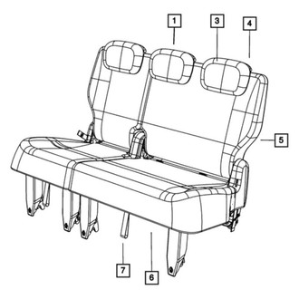 Dodge OE - Rear Left Seat Cover