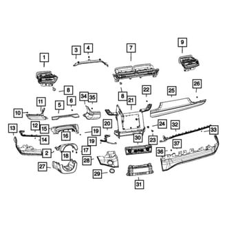 Mopar® - Front Driver Side Outer Body Mount Cushion Bolt