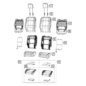 Jeep OE - Front Left Seat Back Cushion Cover