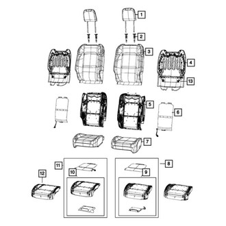 Jeep OE - Front Right Seat Back Cushion Cover