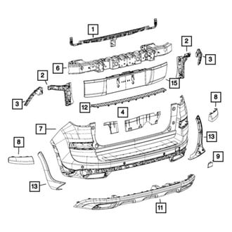 Mopar® - Rear Driver Side Rearward Fascia Support Bracket