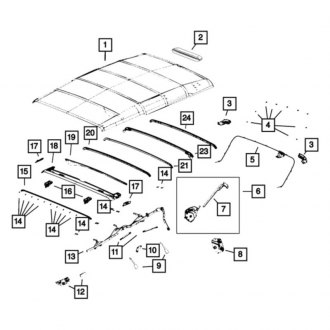 Jeep Wrangler OEM Roofs & Parts | Panels, Drip Rails — CARiD.com