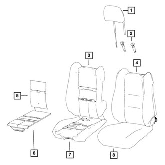 Mopar® - Front Left Seat Back Cover