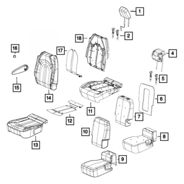 Mopar® - Second Row Headrest