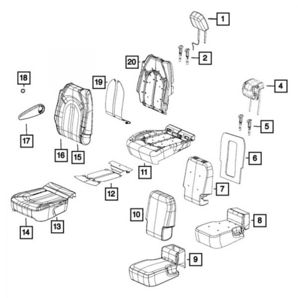 Mopar® - Second Row Headrest