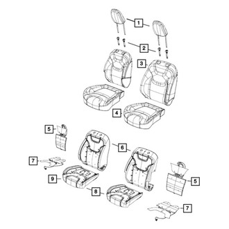 Mopar® - Front Seat Cushion Cover, Right