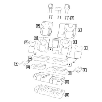 Jeep OE - Rear Right Seat Back Cushion Cover