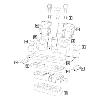 Jeep OE - Rear Right Seat Back Cushion Cover