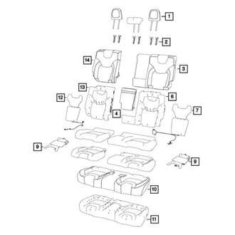 Jeep OE - Rear Right Seat Back Cushion Cover