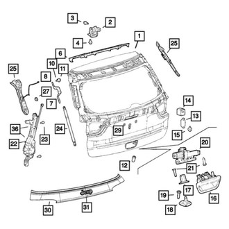 Mopar® - Rear Liftgate Finish Panel