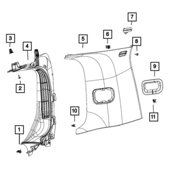 Mopar® - Seat Belt Quarter Trim Bezel