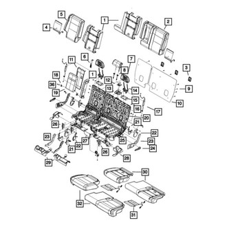 Jeep OE - Rear Left Seat Cover