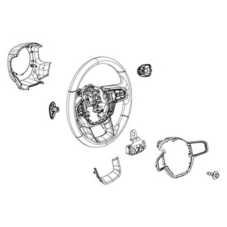 Mopar® - Black Upper Steering Wheel Bezel