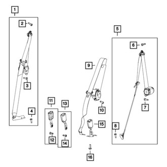 Jeep OE - Center Seat Belt Receptacle
