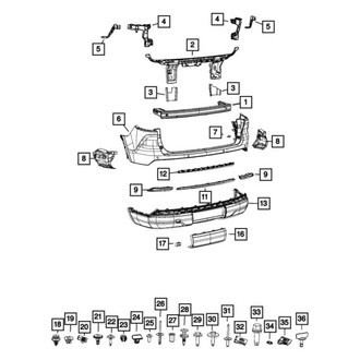 Jeep OE - Rear Lower Bumper Cover Spacer Panel